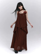 LADYGHOST Cold Artistic Suit Dress