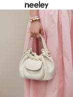 Neeley Soft Leather Wonton Cloud Bag