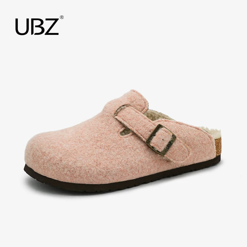 UBZ Felt Half Slippers Velvet Birkenstock Shoes