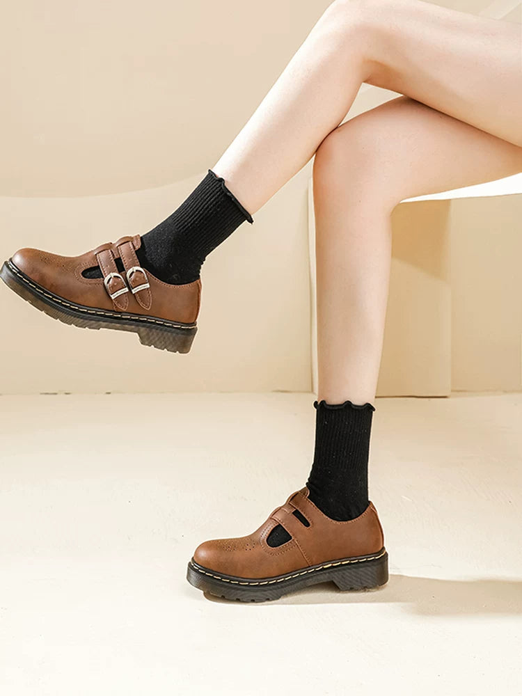 Ram Era Polka Dot Mary Jane Flat Shoes