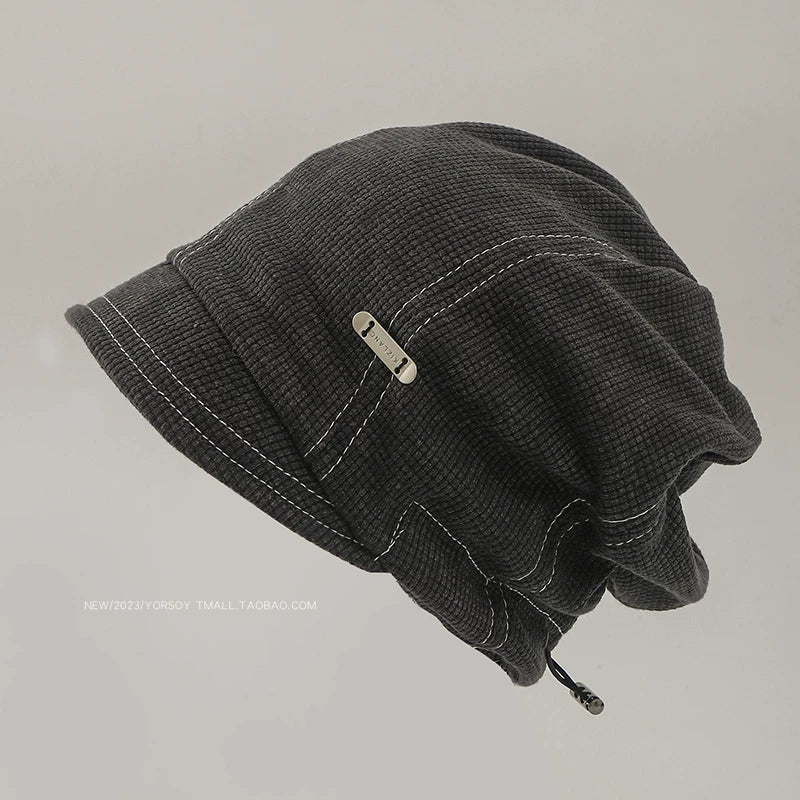 YORSOY Casual Face Small Bag Head Pile Cold Hat