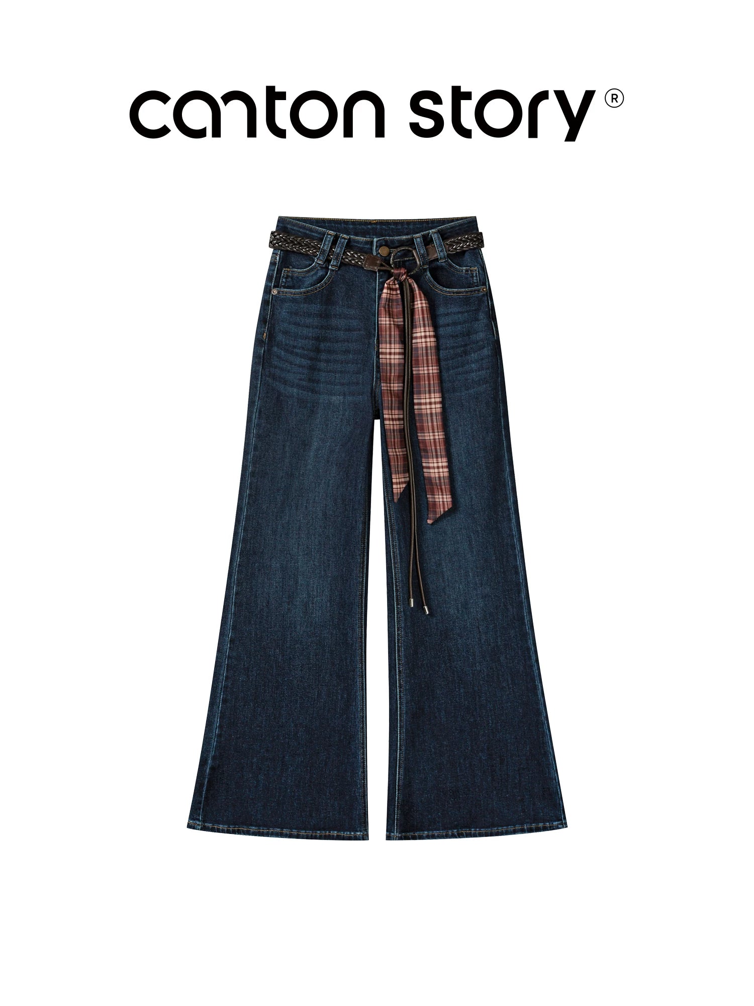 cantonstory Retro Belt Mild Jeans