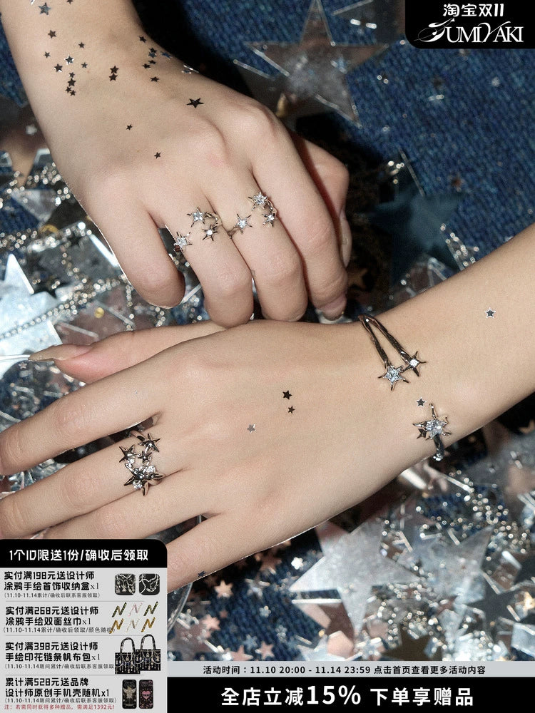 Imprisoned Star Liquid Metal Bracelet