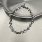 Diamond-Shaped Titanium Steel Clavicle Necklace