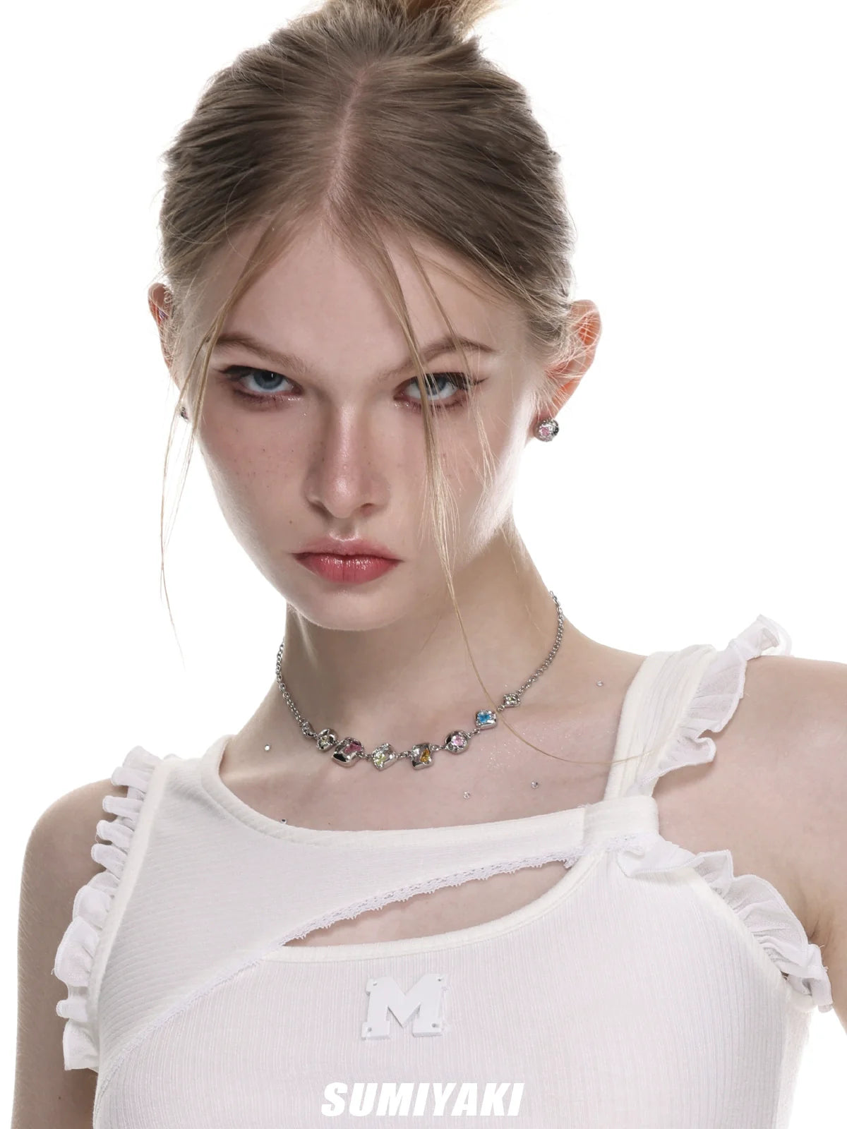 SUMIYAKI Colorful Square Necklace