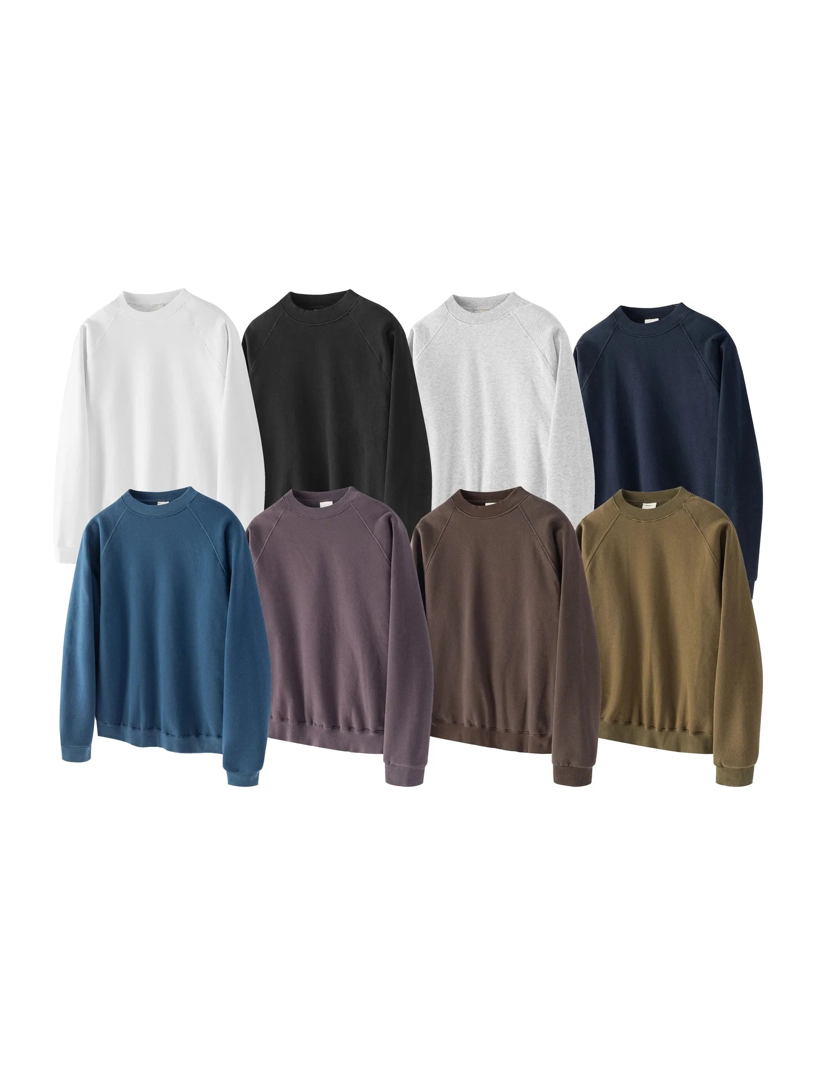 Anniehall Fleece Warm Vintage Rough Sleeve Crew Neck Sweater