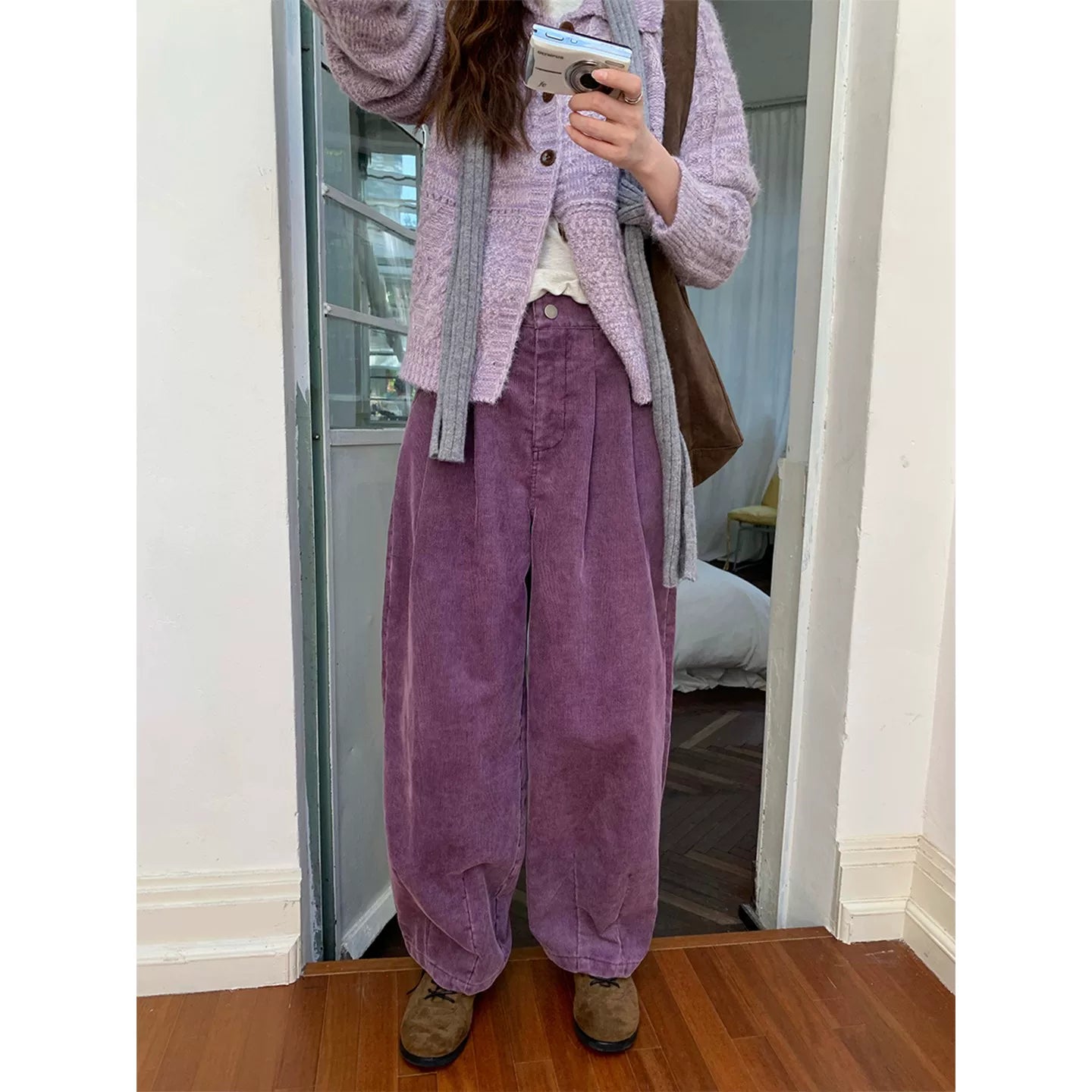 CCKOK Washed Corduroy Japanese Scimitar Pants