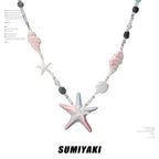 Coconut Girl Handmade Glaze Vacation Necklace