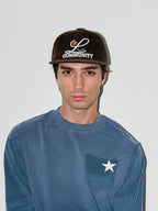 LIBERAFIT Three-dimensional Chain Embroidered Corduroy Baseball Cap