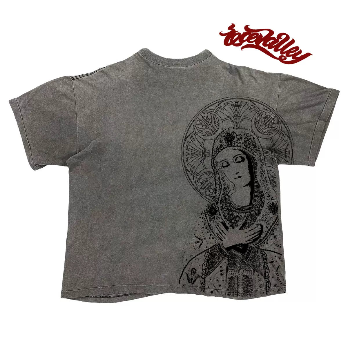 MELANIN Vintage Line Distressed Heavy Short Sleeve T Shirt