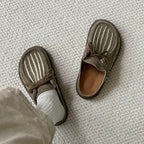 INTAO Cowhide Lace Up Birkenstock Half Slippers