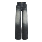 ABMY® Black Washed Straight-Wide Jeans