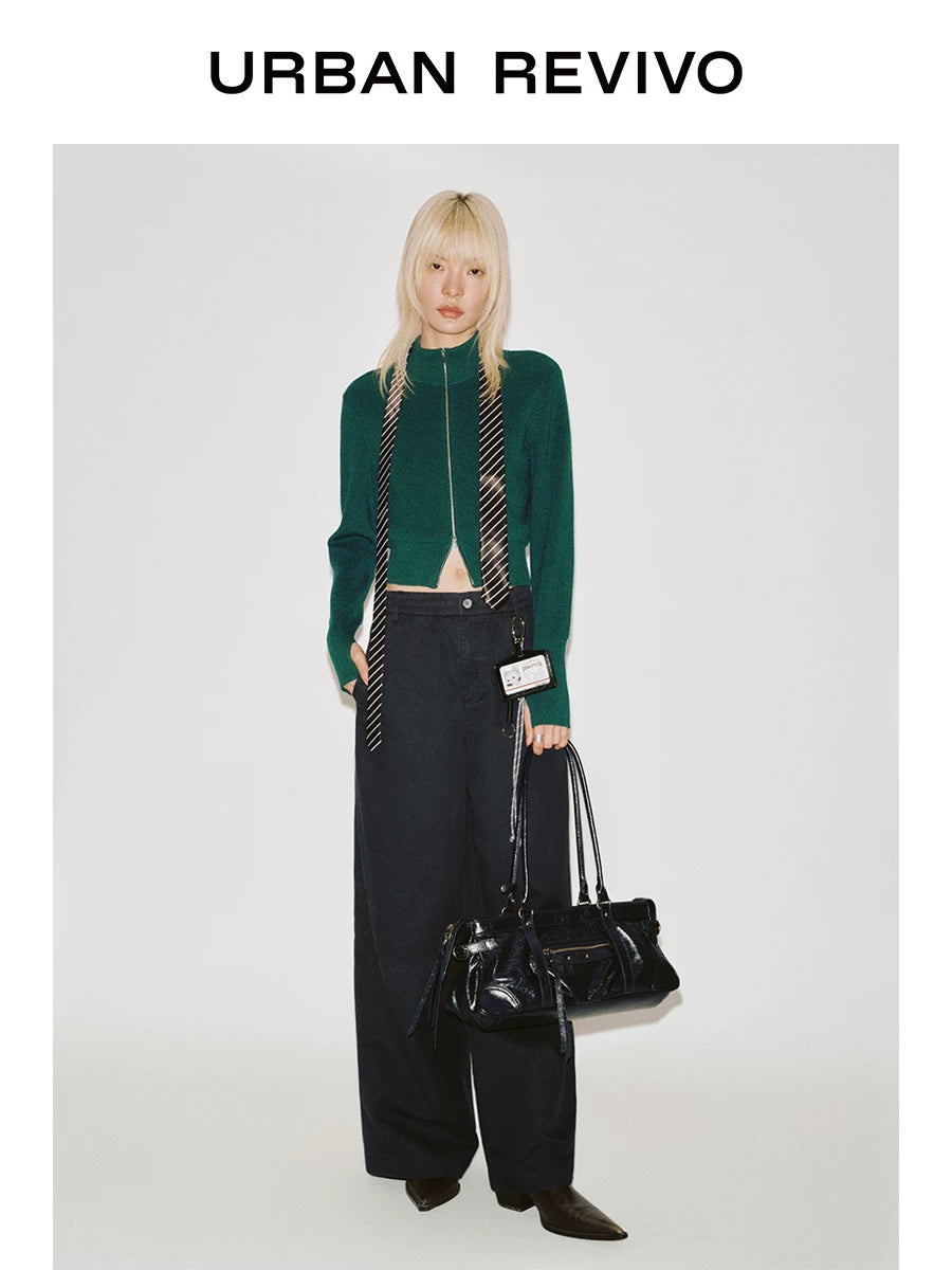 Urban Revivo Pendant Elastic Waist Wide Leg Pants