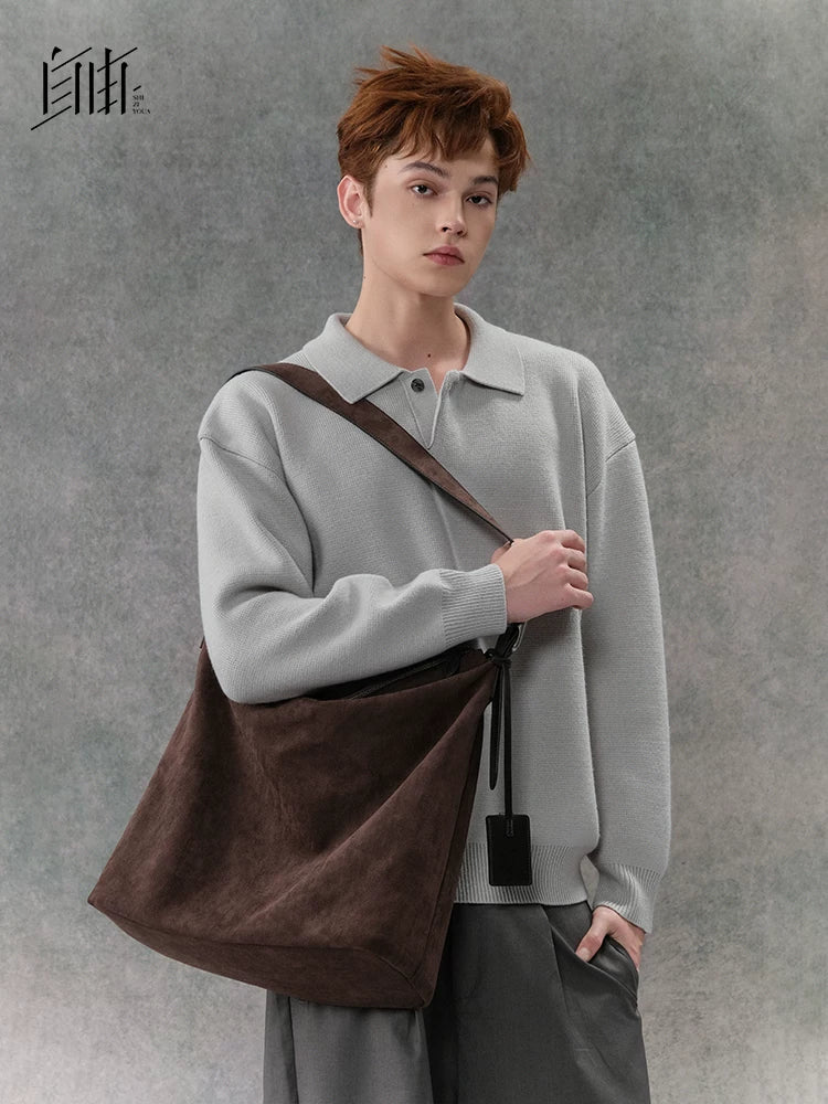 SFREEYA Suede Hobo Crossbody Bag