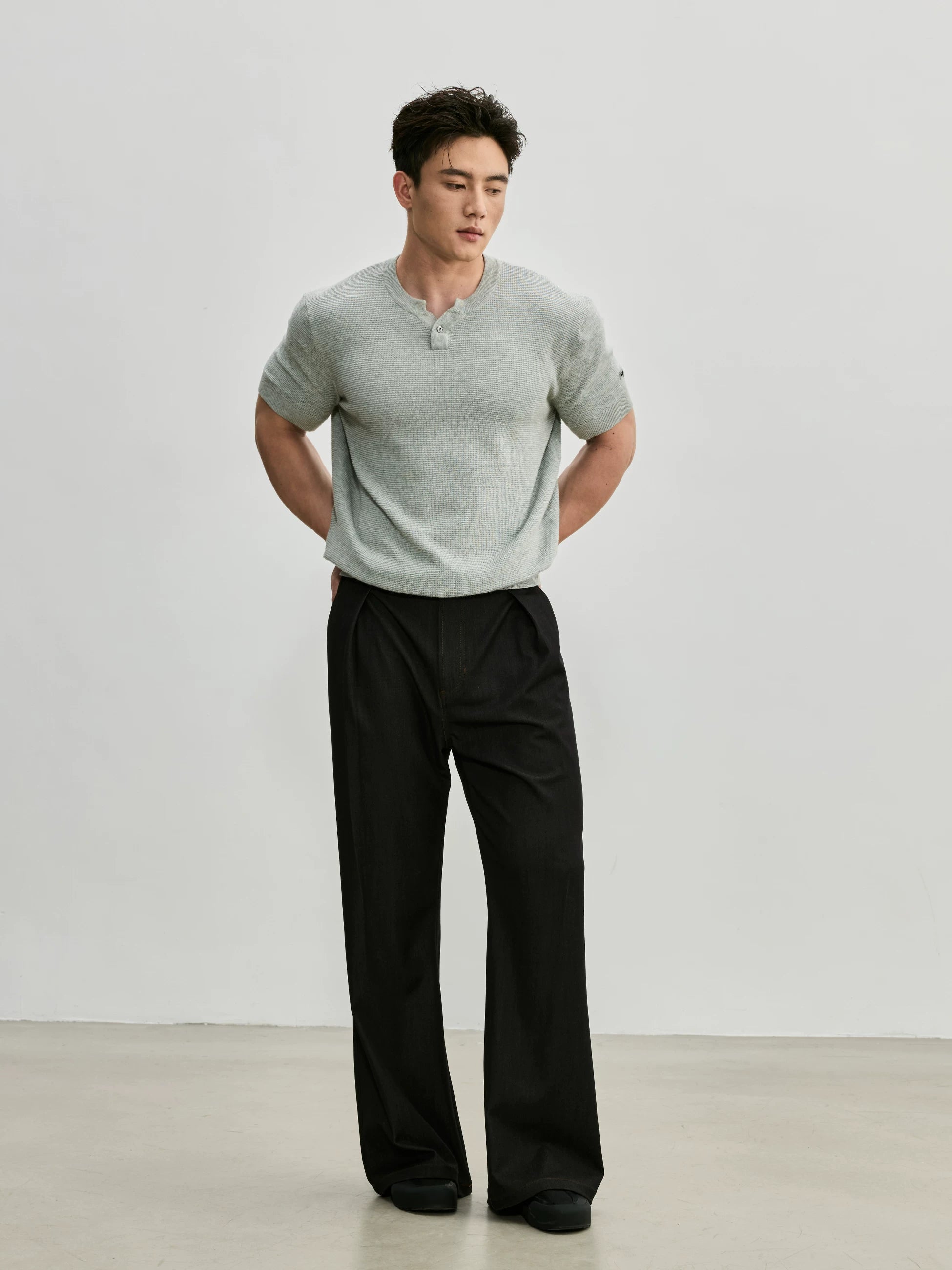 ONEFIT MAX American Casual Henry Collar Knit Short Sleeve