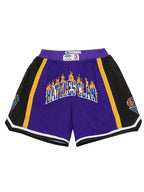 Battles Flame Embroidery Contrasting Basketball Shorts