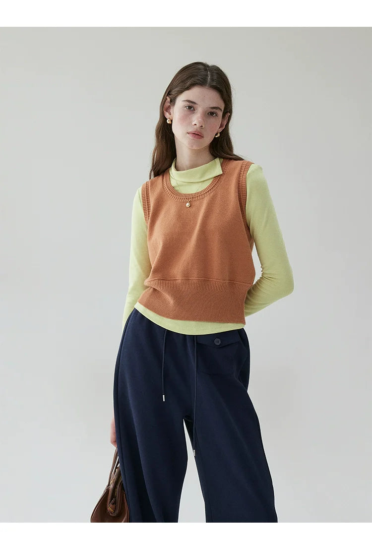 VOOE Waist Sleeveless Knitted Vest