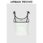 URBAN REVIVO Contrasting Splicing Slim and Thin Sling Vest