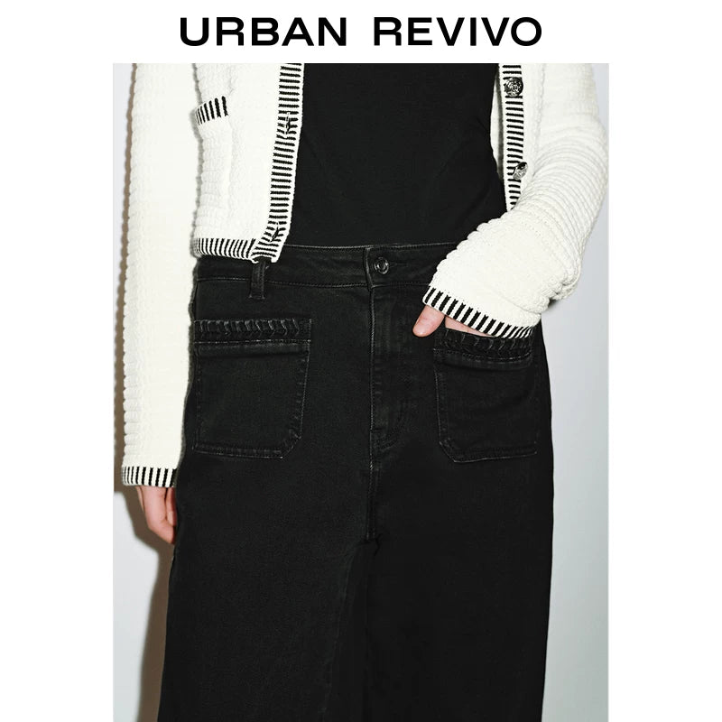 Urban Revivo Retro Pocket Flared Jeans