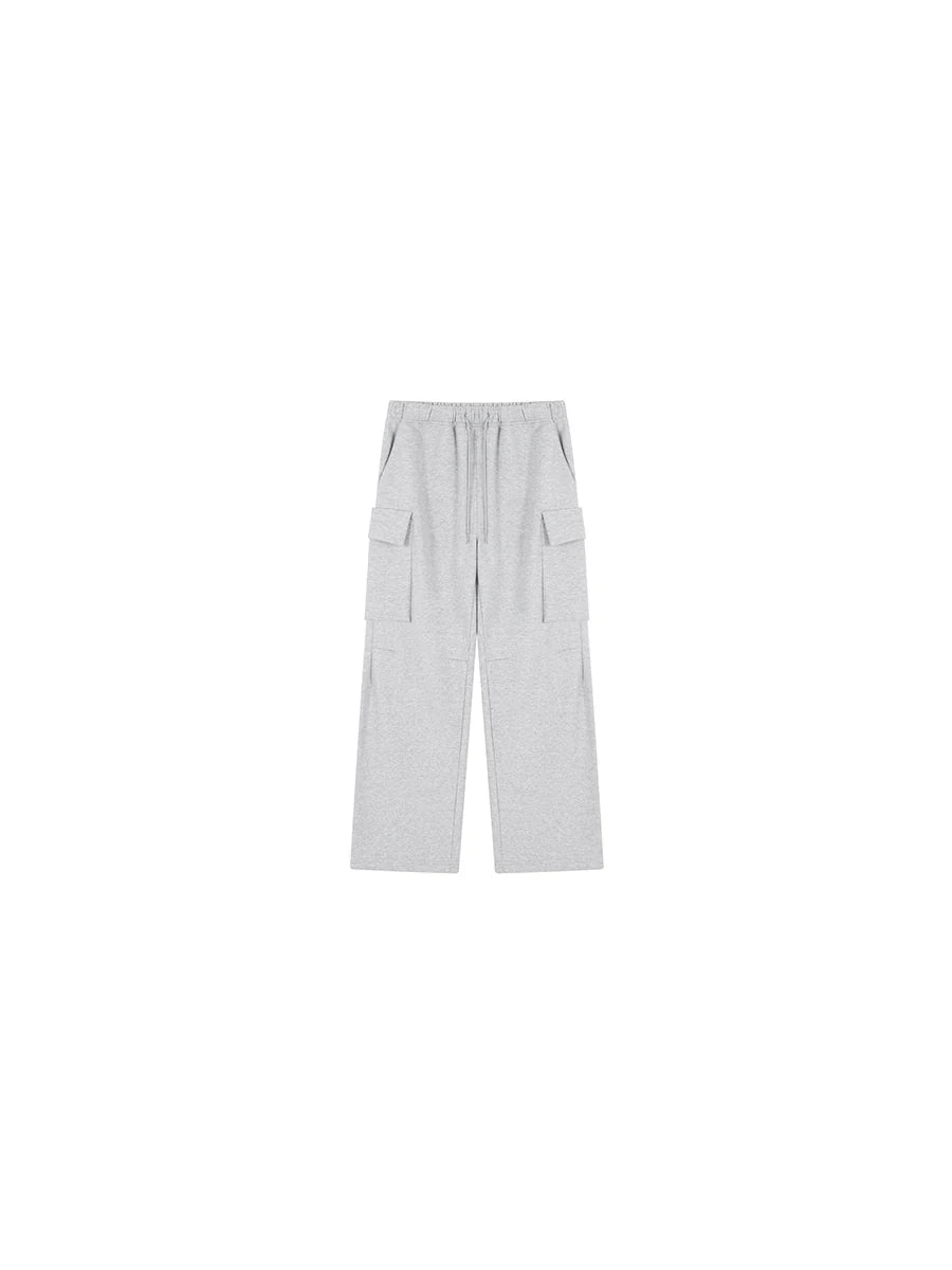 PLUS NO LOGO Pleated Loose Straight Trousers