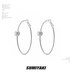 SUMIYAKI Pearl Babes Wind Big Circle Earrings