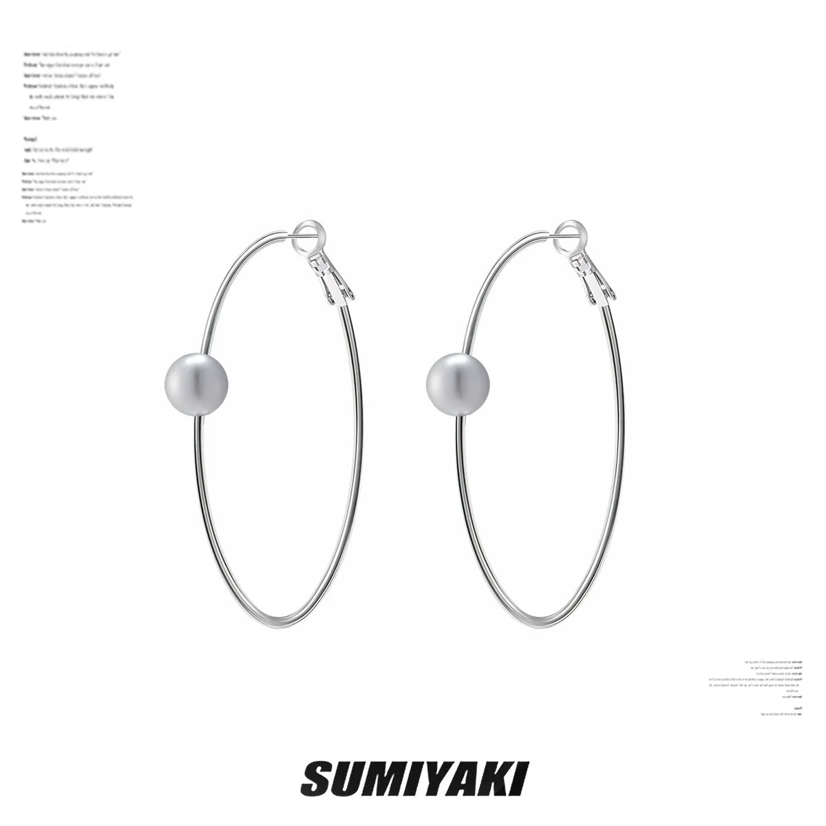 SUMIYAKI Pearl Babes Wind Big Circle Earrings