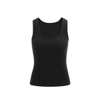 Inflation High Elastic Threaded U-Neck Suspender Bottom Shirt