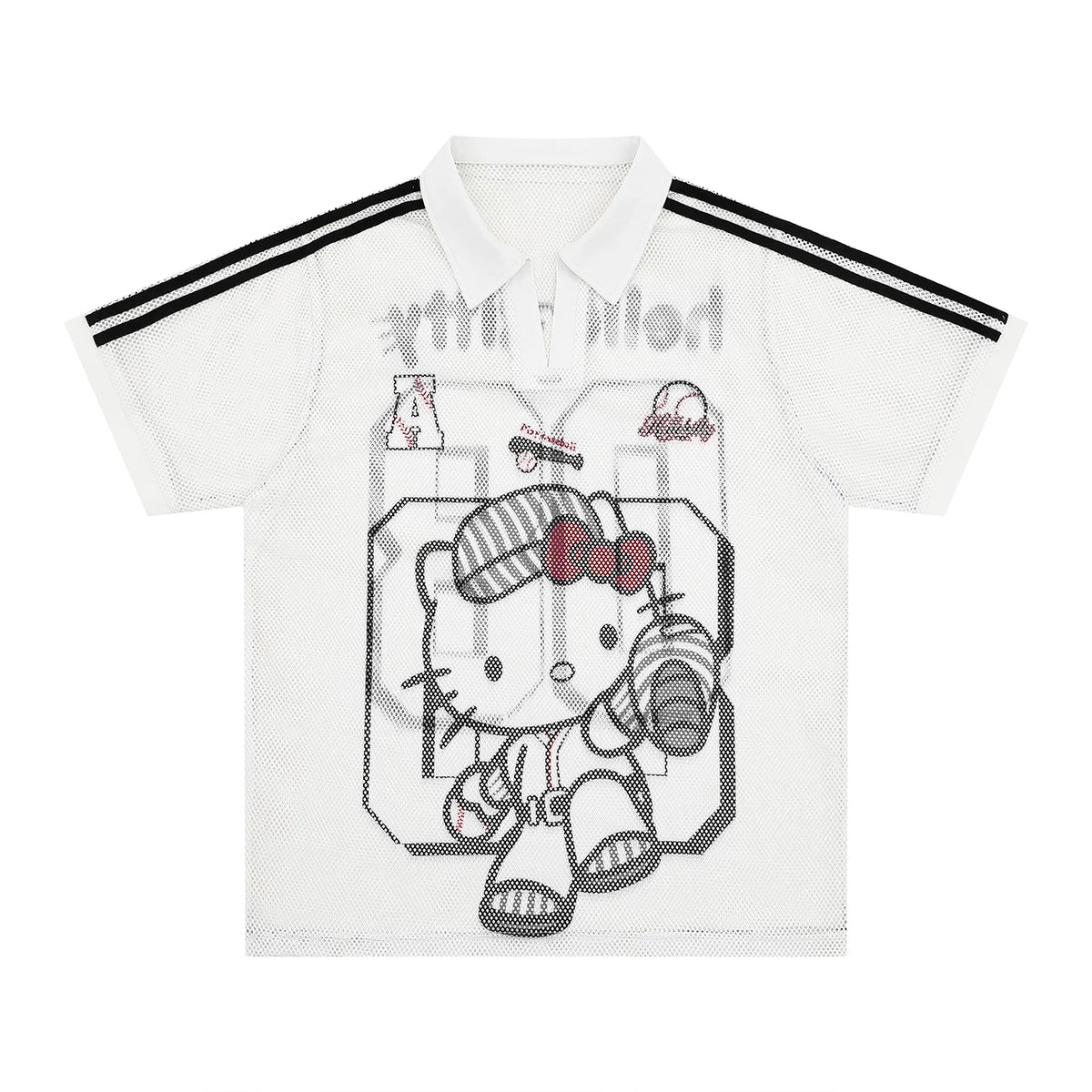 SIXMINU Hollow Sun Protection V Neck T Shirt