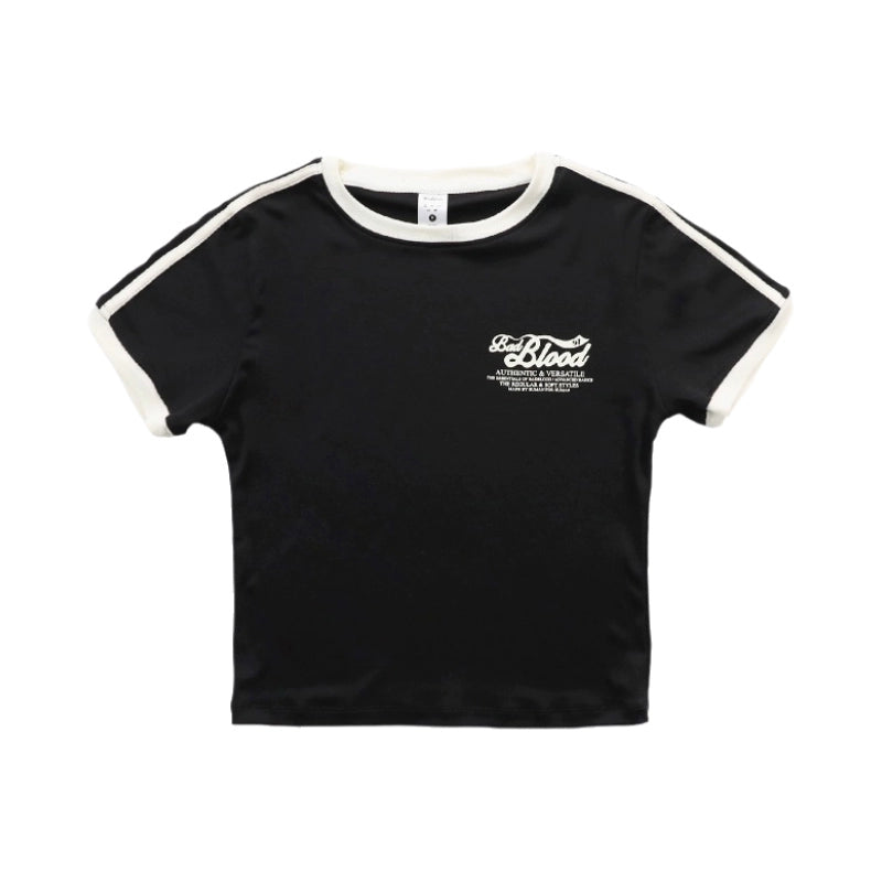BADBLOOD Embroidered Slim Short Sleeve Tee