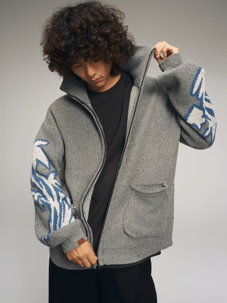 OSCill Ink Jinglan Zipper Sweater Cardigan