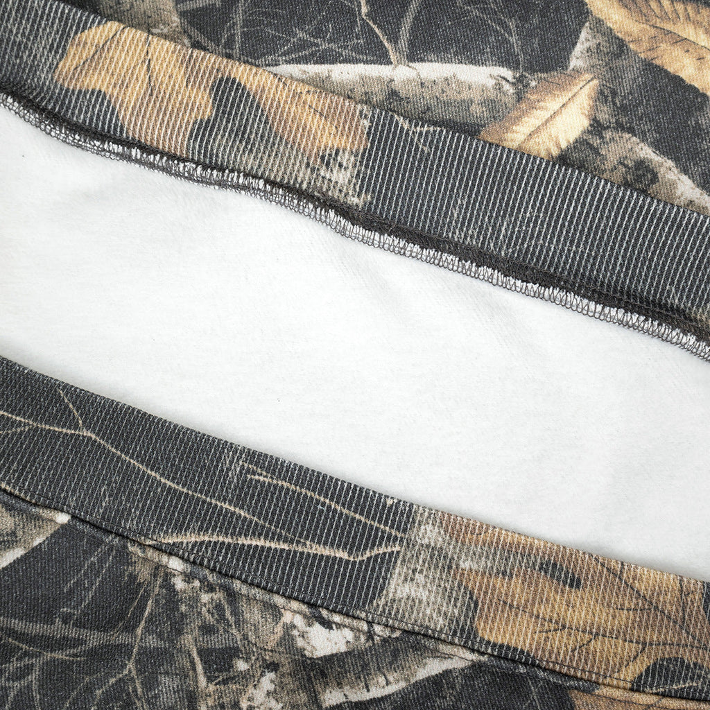 SUPER WAY Fleece Full-print Branch Camouflage Hooded Sweater