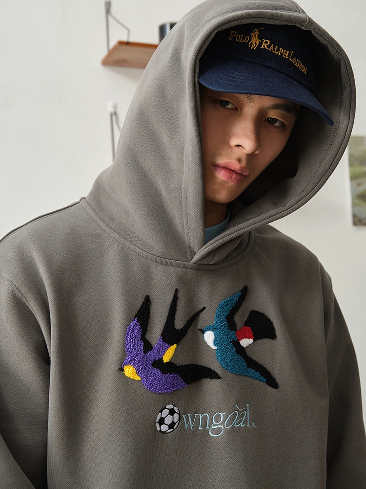 Battles Oolong Ball Double Bird Towel Embroidered Hoodie