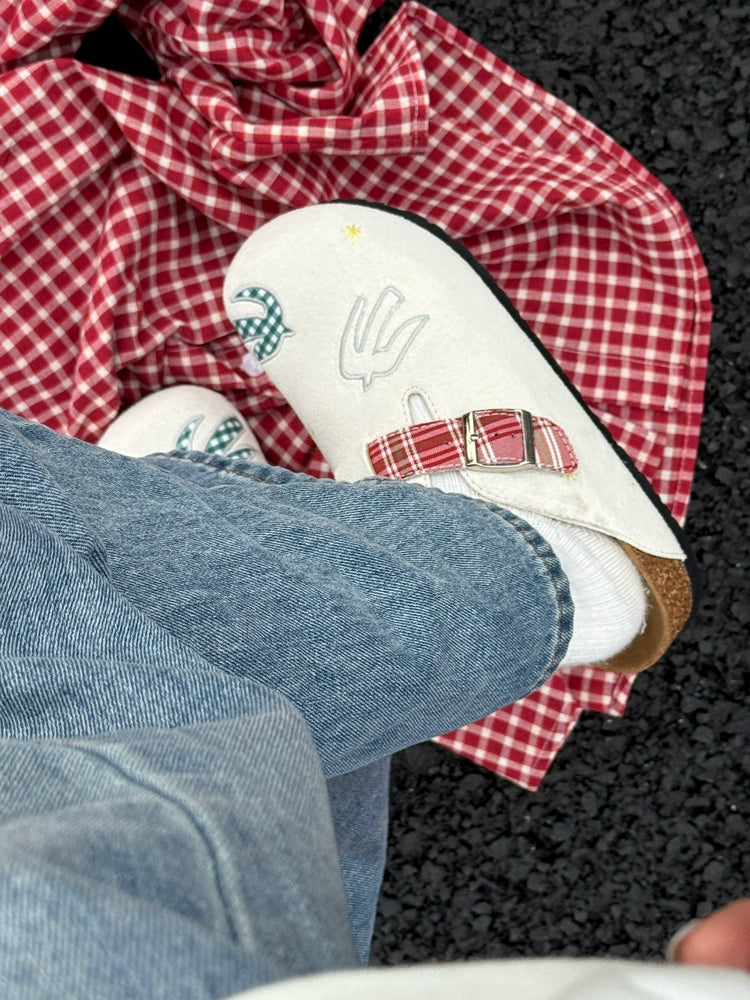 Cat & Sofa Pigeon Birkenstock Slip-On Mules