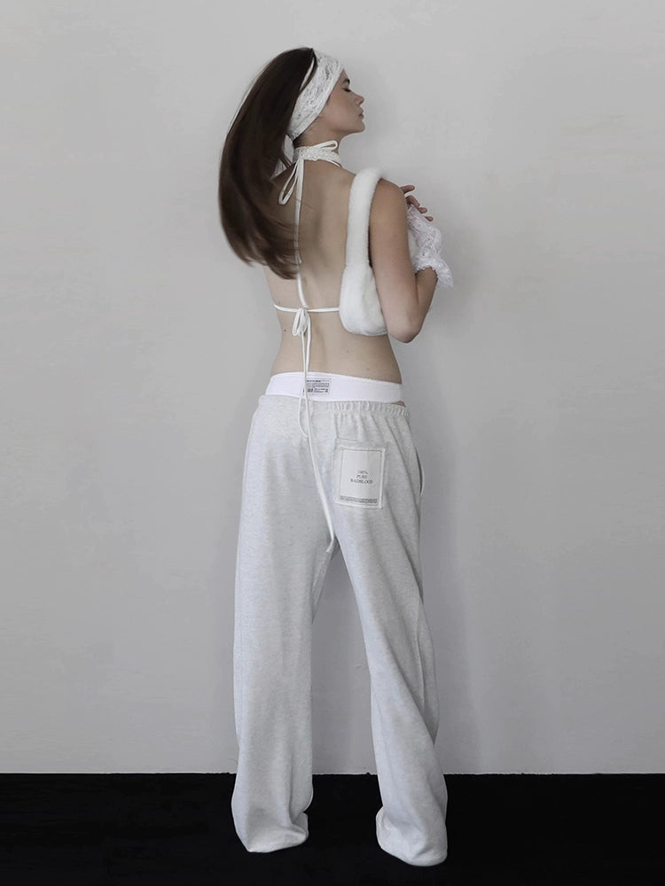 BADBLOOD High-Street Loose Straight Sweatpants