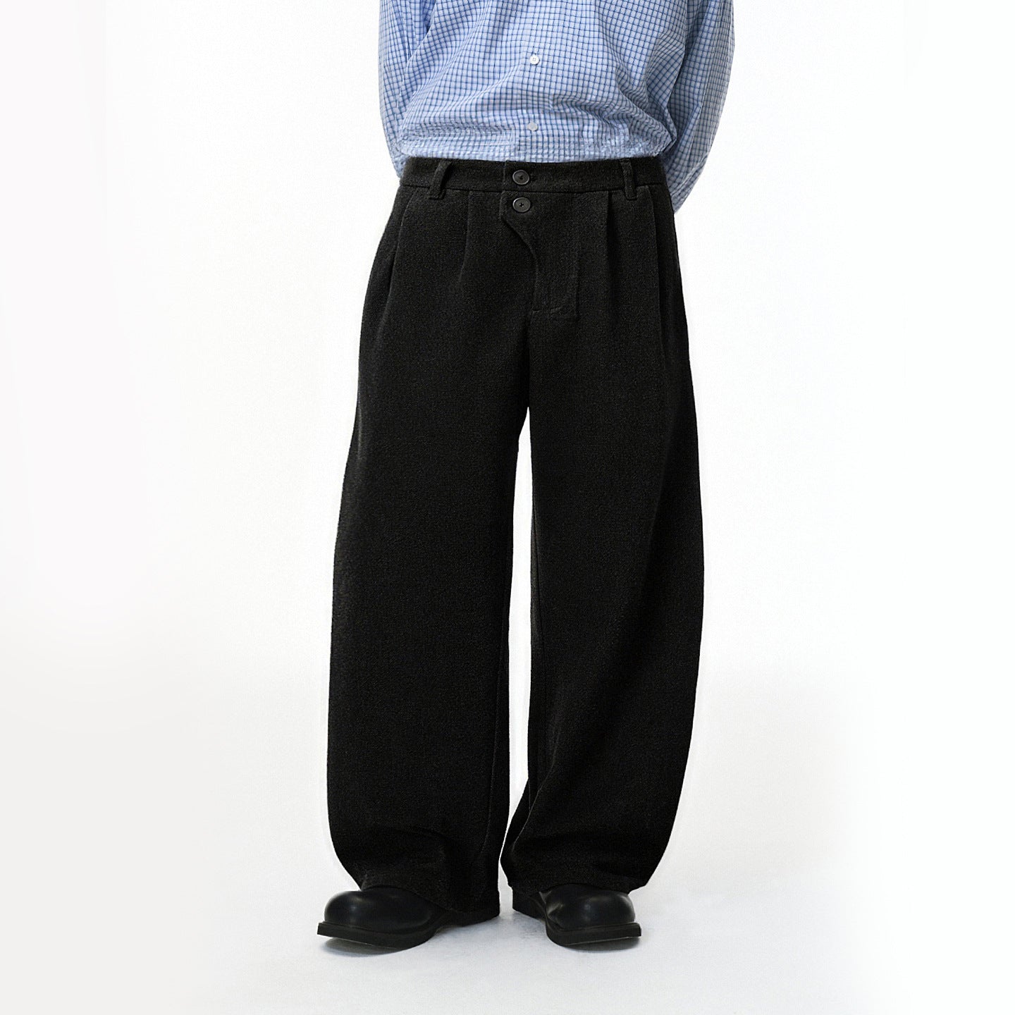 Inflation Double-Breasted Loose Versatile Wide Leg Pants