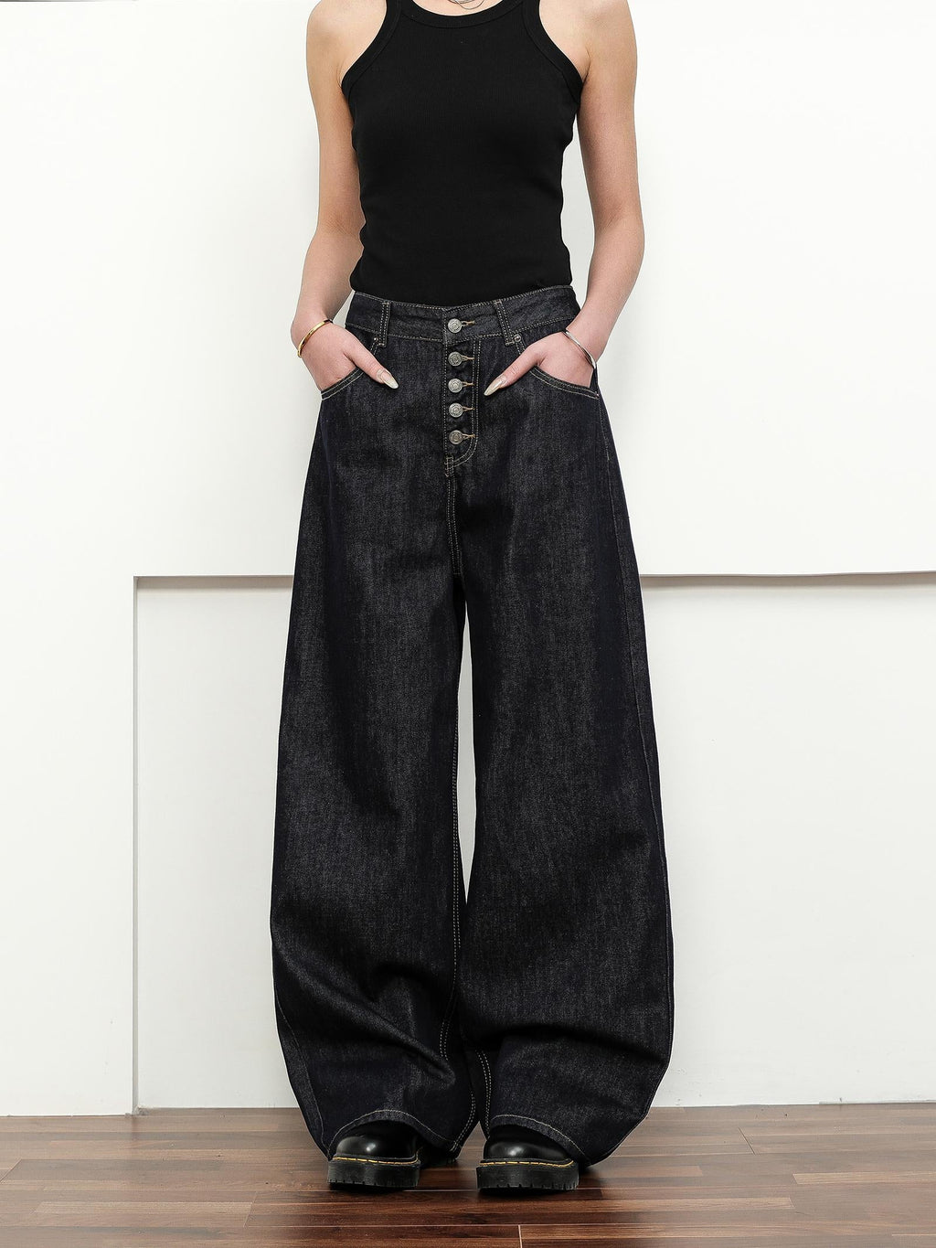 FLYOFF streèt breasted denim jeans