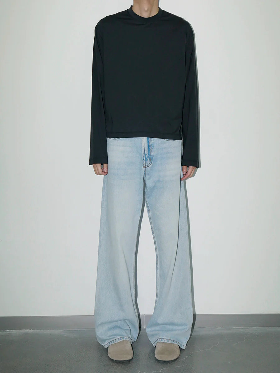 PLUS NO LOGO Simple Casual Versatile Soft Long Sleeve