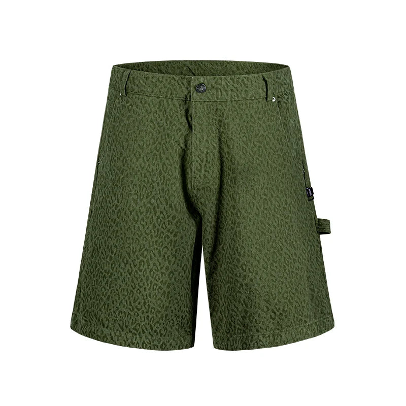 Remedy Loose Straight Leopard Tooling Shorts