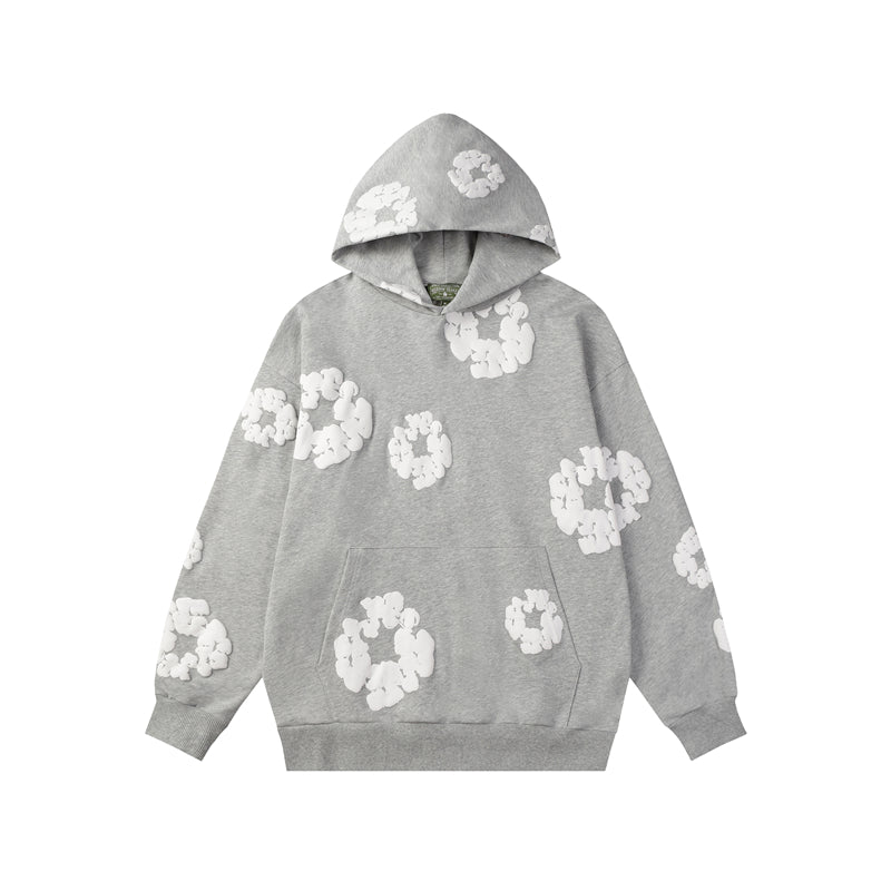 FOG x Denim Tears cotton puff print classic American loose hoodie