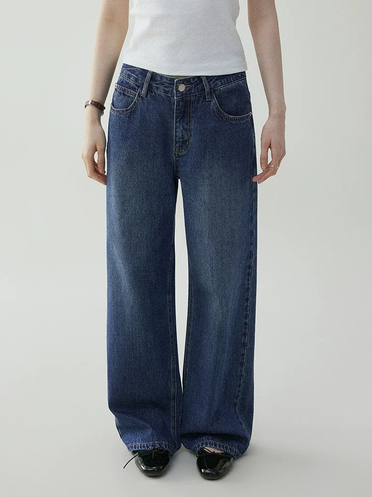 VOOE Vintage Loose Wide Leg Casual Jeans