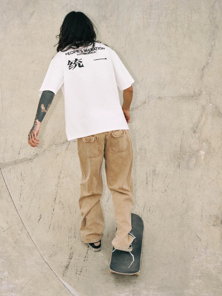 OSCill Second Generation Two Color Washed Tapered Jeans