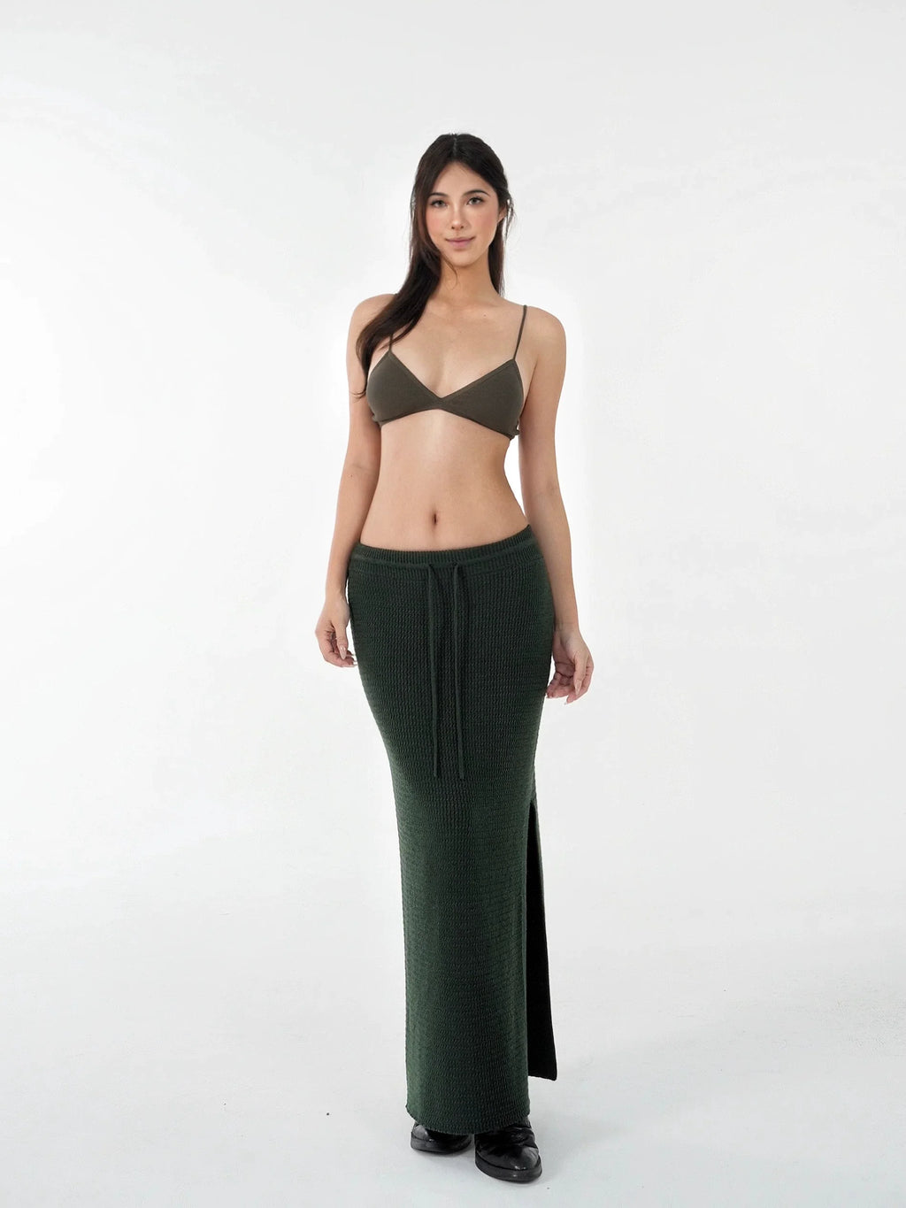 Jim Kennet Basic Knitted Bikini Adjustable Strap Swimsuit