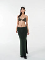 Jim Kennet Basic Knitted Bikini Adjustable Strap Swimsuit