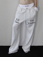 BADBLOOD High-Street Loose Straight Sweatpants