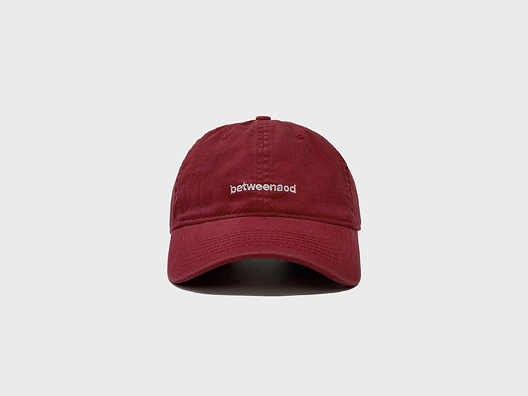 Pure Cotton Letter Embroidered Baseball Cap