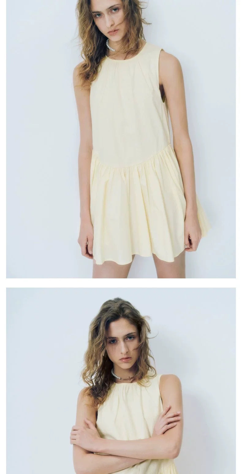 URBAN REVIVO Multi-strap Cotton Sleeveless Dress