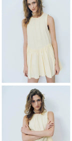 URBAN REVIVO Multi-strap Cotton Sleeveless Dress