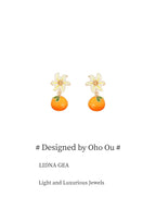 Oho Ou Persimmon Stud Earrings