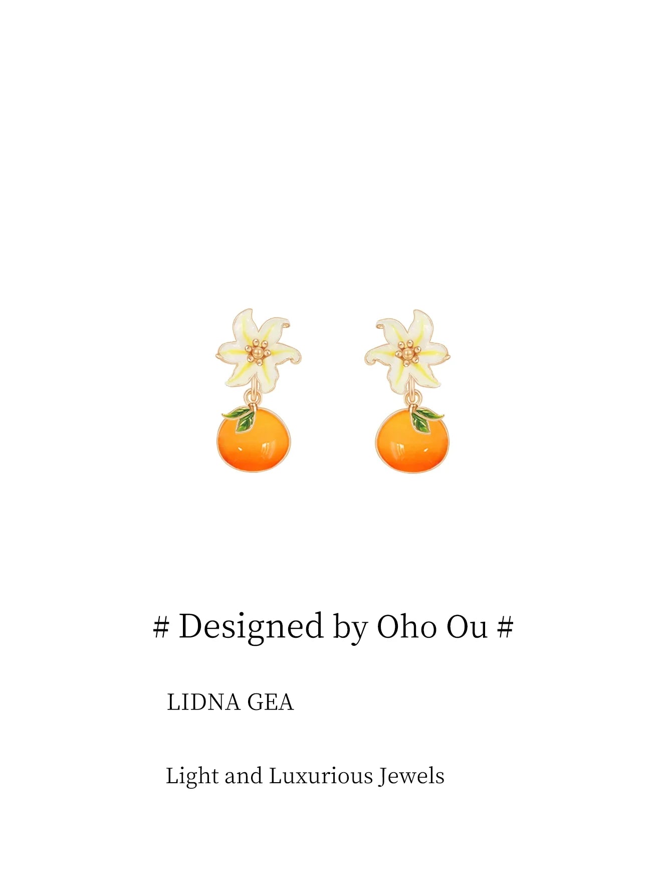 Oho Ou Persimmon Stud Earrings