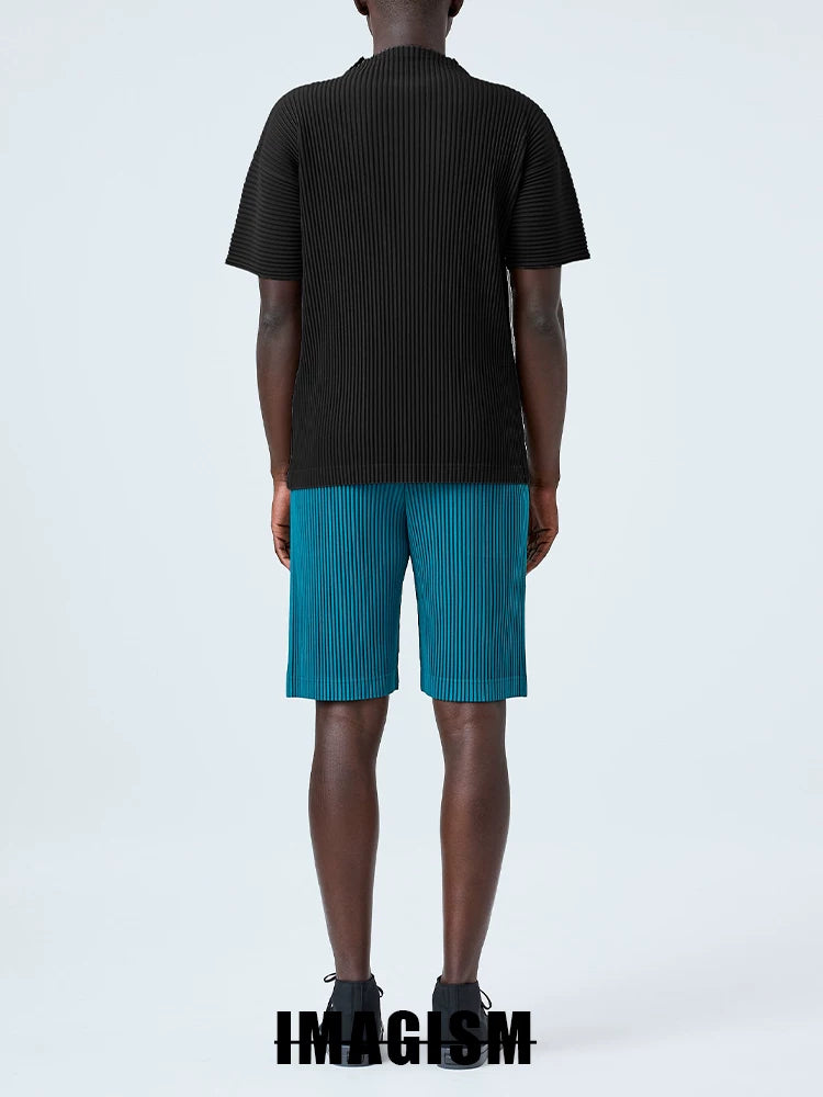 IMAGISM Non Miyake Pleated Half Turtleneck Short Sleeve JK123